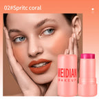 Easy Makeup Jelly Powder Blusher Stick Waterproof Long-lasting Lip And Cheek Color Dual-use Facial Powder Blusher Cream