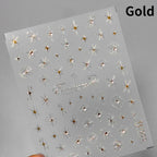 1PC 5D Korean Bronzing Nail Stickers Japanese Gold Silver Star Moon Luxury DIY Nail Art Decoration Decals Manicure Accessories