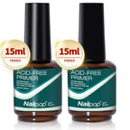 Nailpop Nail Dehydrator and Primer Acid Free Natural Nail Prep for Acrylic and UV Gel Nail Polish Fast Dry Superior Bonding Set