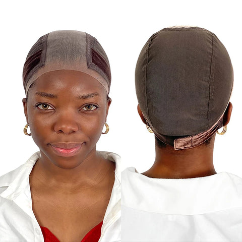2025 New Lace Wig Cap With Grip Band For Keeping Wigs In Place, 4x5 Wider Transparent Lace For Lace Front Wig