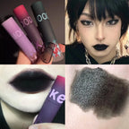 Pigeon Blood Red Matte Lipstick Waterproof and Lasting Blue Gothic Lip Gloss Sexy Punk Black Lip Tint Dark Lip Cream Makeup