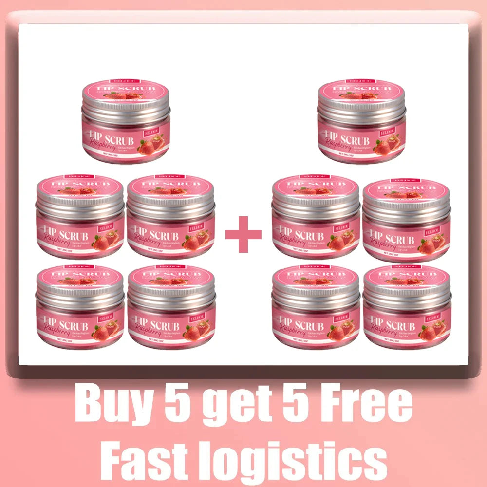 Strawberry Lip Scrub Exfoliating Preventing Drying Cracking Improve Dullness Remove Dead Skin Moisturizing Brightening Lip Care