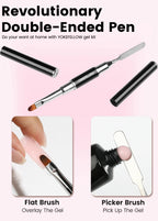 YOKEFELLOW 15g Jelly Extension Gel Nail Polish Nude Pink Clear Building Construct Extend Gel Soak Off UV LED Acrylic Gel Varnish