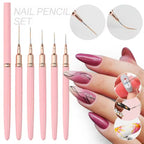27-Piece Professional Nail Set: Brushes + Dotting Tools + Liners + Palette & Stand | Complete Salon & Home DIY Kit