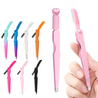 3 In 1 High-precision Eyebrow Tweezers Professional Eyebrow Trimmer with Brush Beard Removal Clips Eyelashe Grafting Tweezer 1pc