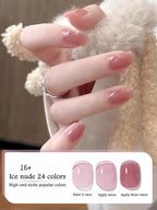 10ML 1-24PCS Milk White Jelly Gel Nail Polish Nail Art 2025 New Popular Nail Supplies UV LED Light Nails Autumn Nails