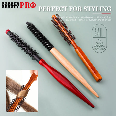2/3Pcs Professional Small Round Hair Brush Set 8mm 11mm 16mm Hair Styling Brush Salon Curling Brush For Hairdrerssing Tool