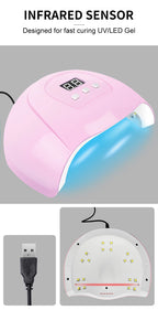 Nail Gel Kit With LED Nail Light Dryer Nail Drill Machine Poly Nail Extension Gel Varnish Kit Soak Off Polish Manicure Tools Kit