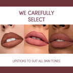 Professional Grade 12 Color Double Ended Lip Liner Lipstick Set Matte High Color Rendering Does Not Fade Waterproof  Sweat Proof