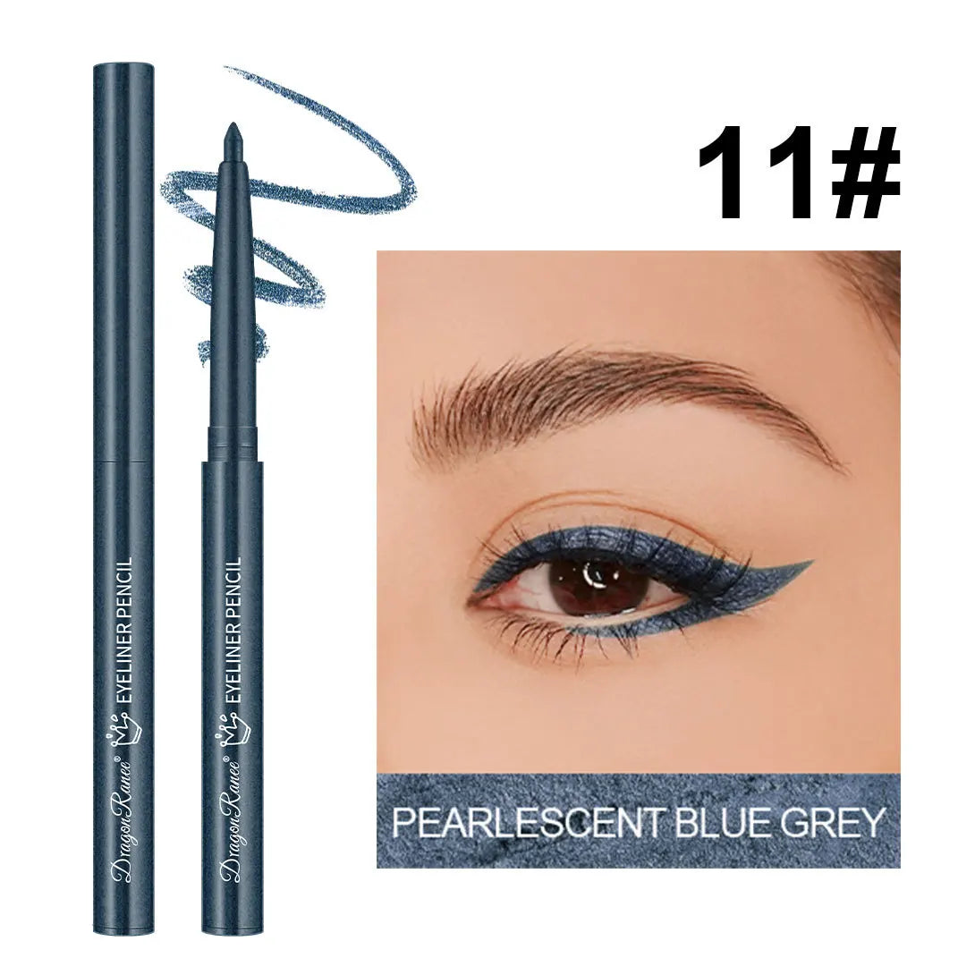 1Pc Ultra-fine Matte Smooth Waterproof Green Purple Eyeliner Gel Pencil Pearlescent White Eyeliner Easy Wear Eyeliner Pen Makeup