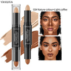 YANQINA Double-heads Contour & Highlight  Stick Sculpted Shading and V-Shape Facial Sculpting Two-in-one Concealer Pen Makeup