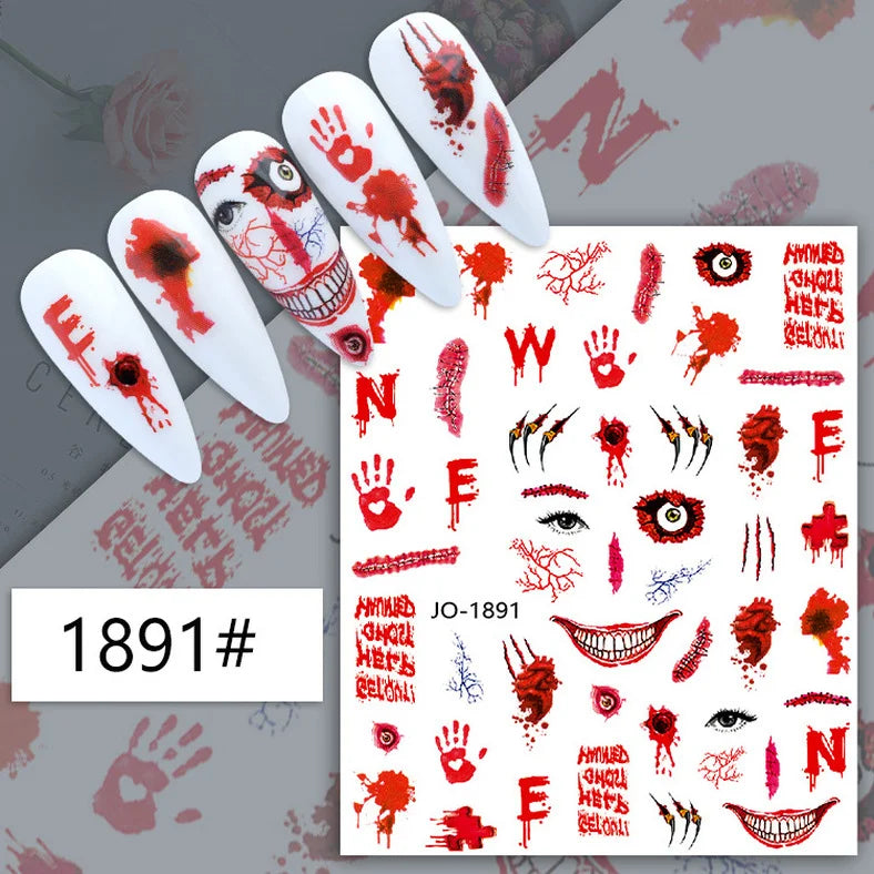 Nail Art Sticker Angel Flower Pattern Stickers Cupid Self-Adhesive Nail Decals Stickers Decoration Press on Nails Accessories