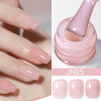 BORN PRETTY 10ml Translucent Jelly Nude Gel Nail Polish Colorful  Varnish Semi Permanent UV LED Nail Art  Manicure Gel