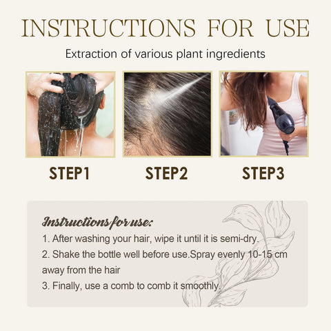 EELHOE Keratin Hair Growth Serum Natural Repair Essence Spray for Dry Curly Hair Hydrate Smooth Frizz Control Growing Hair Care