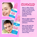 Long Lasting Primer Setting Spray Duo Non Greasy Deep Hydration Smudge Proof Makeup Base Holds Like Glue