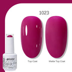 Arte Clavo Solid Color Gel Nail Polish 15ml Soak Off UV LED Gel Semi-Permanent Glitter Polish For Manicure Nail Art Salon Gel
