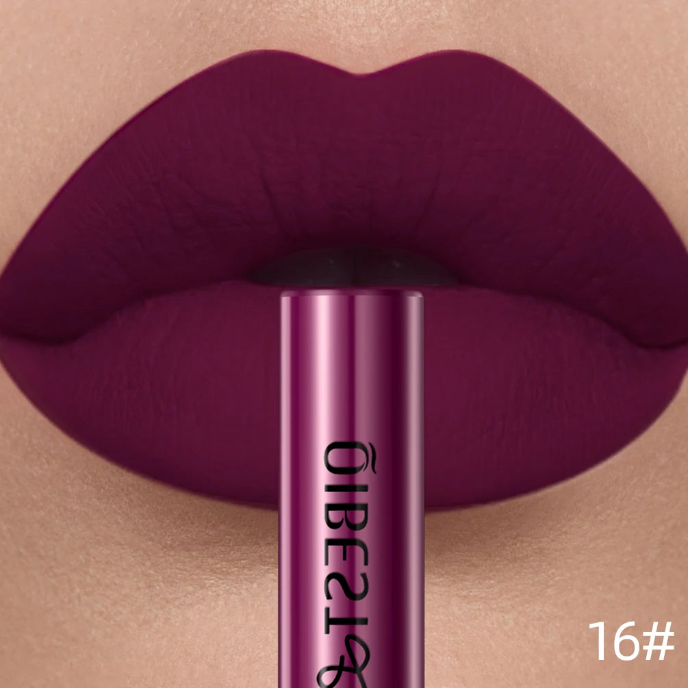 Matte Liquid Lipstick Waterproof Velvet Nude Sexy Red Lip Gloss Long Lasting Nonstick Lip Stain Makeup 24 Colors Hot Lipgloss