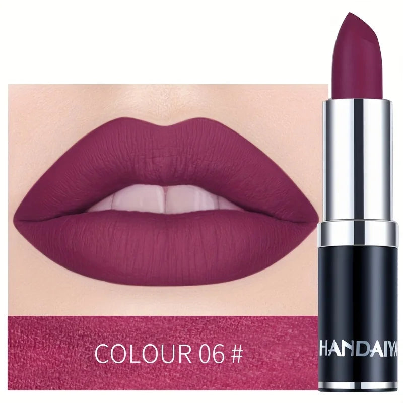 Matte Lipstic Long-Lasting, High-Pigment Velvet Finish, Smooth & Non-Drying Formula, Multiple Bold Shades for All Skin Tone