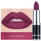 Matte Lipstic Long-Lasting, High-Pigment Velvet Finish, Smooth & Non-Drying Formula, Multiple Bold Shades for All Skin Tone