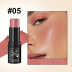 Three-in-one color multi-function waterproof makeup stick natural face multi-function: Blush, Eye Shadow, Bloom, lasting all day