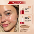 GlideHide Blurring Concealer Creamy texture Conceals dark circles wrinkles Dual formula liquid tip balm stick Long-lastin