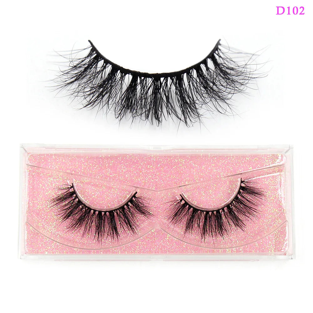 LEHUAMAO 3D Mink Lashes Makeup Eyelashes Natural Fluffy Long Fake Lashes Full Stripe Reusable False Eyelash Extension