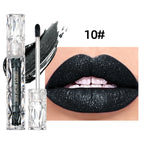QIBEST Glitter Shimmer Liquid Lipstick High Quality Waterproof Lightweight Lip Gloss Lasting Lip Tint Makeup For Women Lip Stain