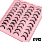 GROINNEYA 5/20 Pairs Russian Strip Lashes DD Curl False Eyelashes Natural Lashes Strips Curl Pack 4 Styles Eyelashes Extensions