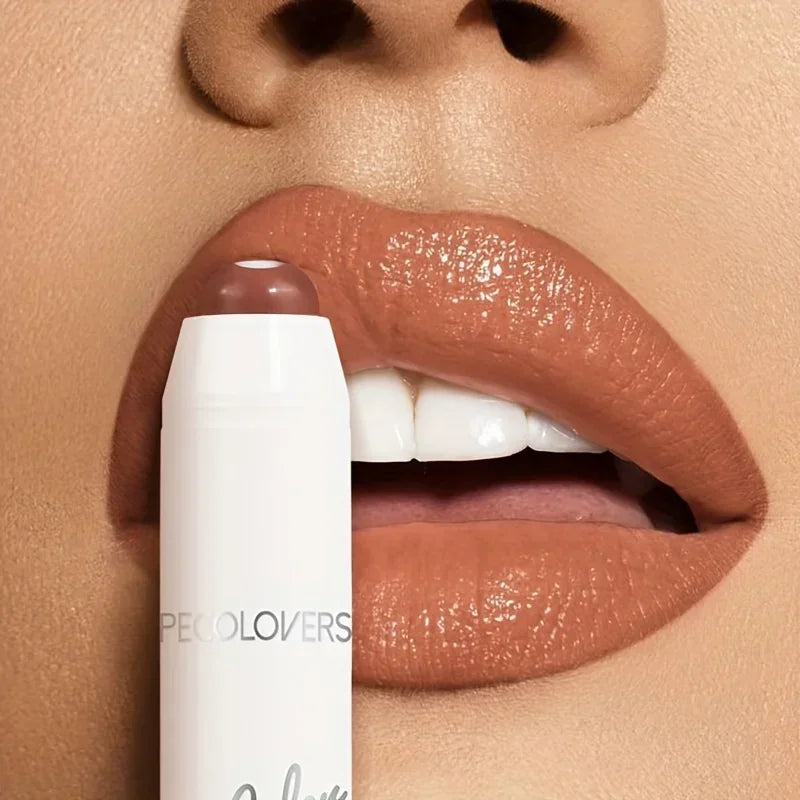 Moisturizing Lipstick Balm Hydrating Long-Lasting Lip Glaze Non-Stick Formula Nude Tone Lip Care Nourishing Lip Gloss