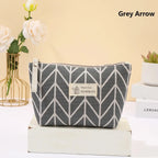 New Canvas Cosmetic Bags Zipper Opening Key Card Holder Cartoon Student Pencil Case Coin Purse Ladies Hand Portable Storage Bag