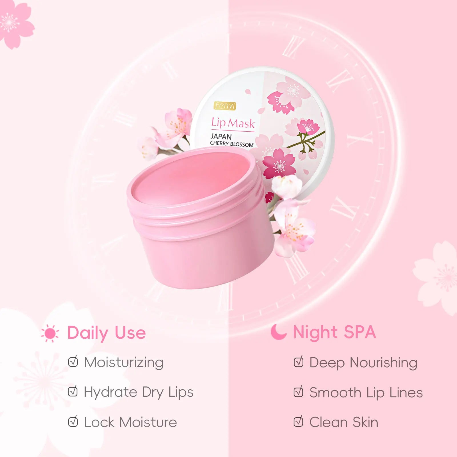 Sakura Moisturizing Without Greasiness Lip Mask Peeling Remove Dead Skin Cuticle Repair Anti Dry Crack Gentle & Nourishing 15g