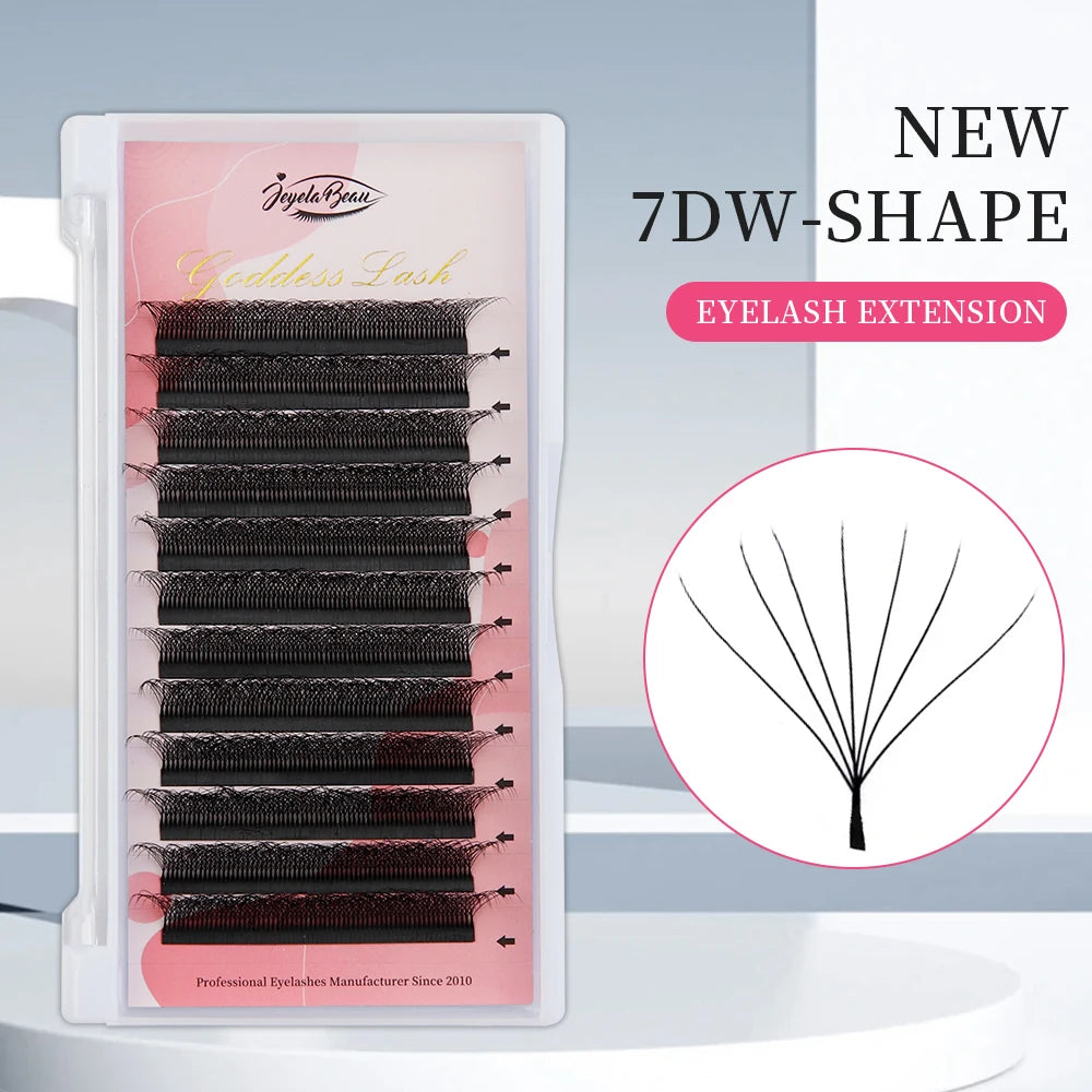 Goddess W3D 4D 5D 6D Eyelash Extension W Style Faux Mink Natural Soft Bloom Lash Automatic Flowering Premade Fans Volume Eyelash
