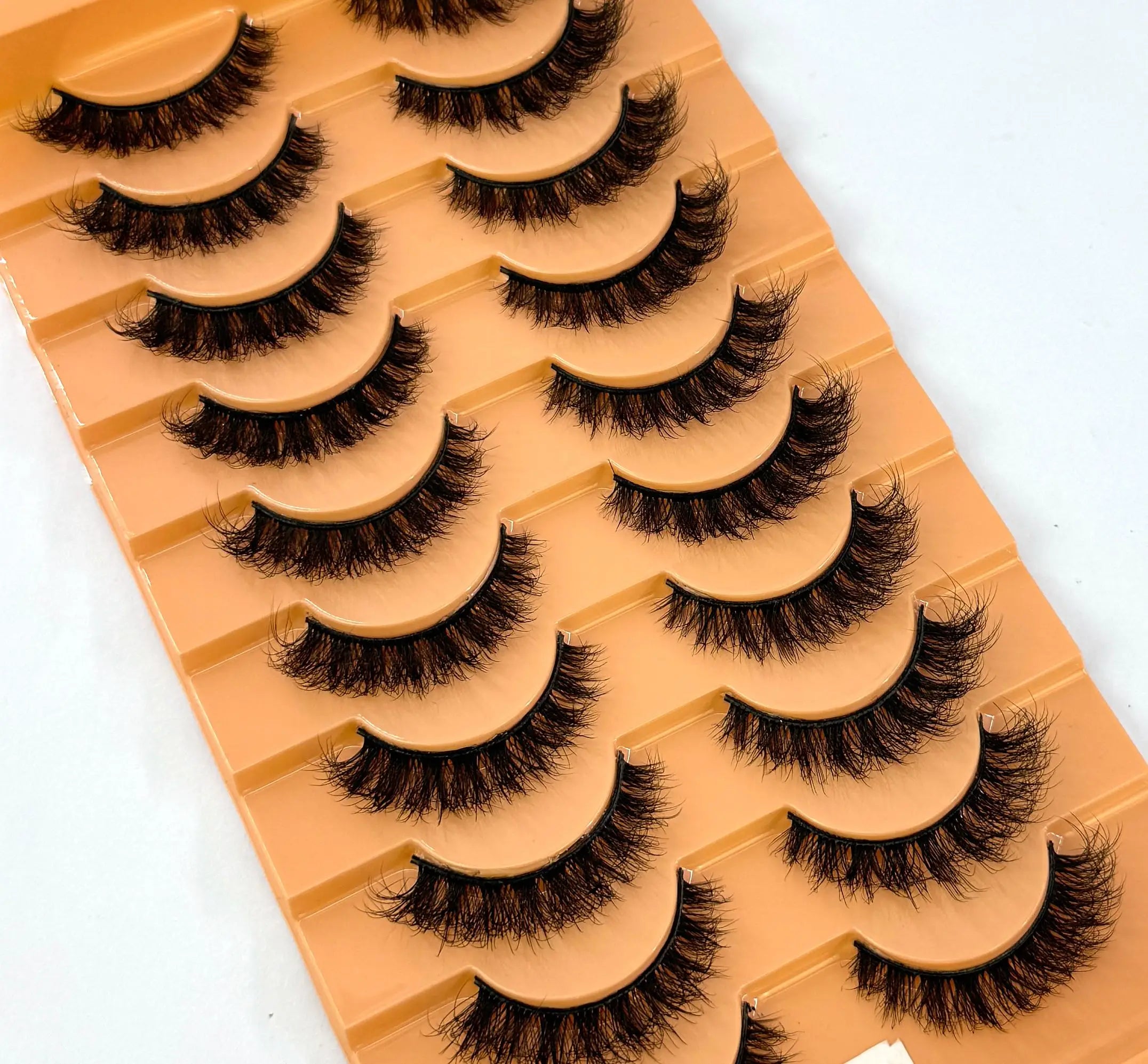 10 pairs of Russian striped eyelashes fluffy artificial mink eyelashes 3D fake eyelashes Russian curly eyelashes fake eyelashes
