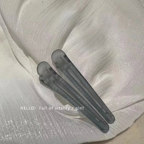 2Pcs/Lot 7.5cm Plastic Candy Colors Hairdressing Duckbill Clip Hairpins Hair Care Hair Clamps Styling Tools Professional Salon