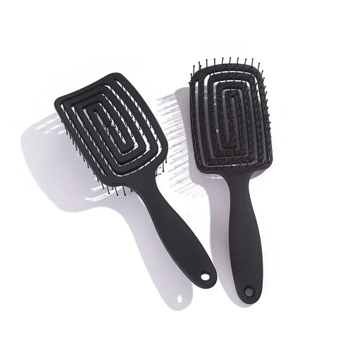 Square Hollow Hair Scalp Massage Comb Hair Brushes Antistatic Wet Dry Curly Detangler Hairbrush Nylon Special for Real Hair Wigs