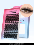 GROINNEYA DIY Eyelashes Cluster Lashes Lash Extension Natural Soft 100% Handmade Mink Lashes Reusable Makeup