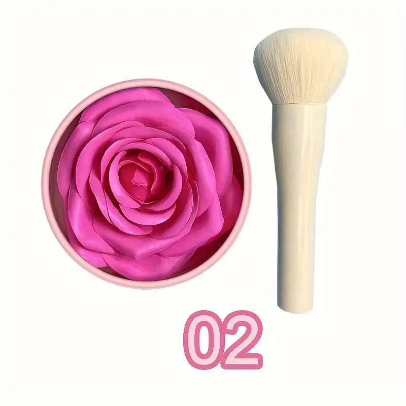 2pc Petal Blush Palette set with brush,Highgloss Contouring Cream Contour Makeup Rouge for Women Beauty Cosmetics Makeup Palette