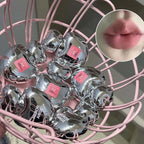 Peach Heart Silky Matte Lipstick Velvet Matte Blush Lip Gloss Face Liquid Pink Lip Tint Cream Pigment Long Lasting Lips Makeup