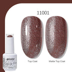 Arte Clavo Solid Color Gel Nail Polish 15ml Soak Off UV LED Gel Semi-Permanent Glitter Polish For Manicure Nail Art Salon Gel