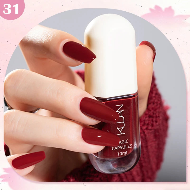 10ml Water-Based Peel Off Nail Polish 40 Colors Long Lasting Quick Drying No Need of Lamp to Cure Nail Supplies Manicure Nails