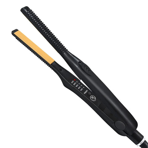 TINSOL 2-in-1 Professional Hair Straightener and Curling Iron Mini Ceramic Straightener with Adjustable Temperature