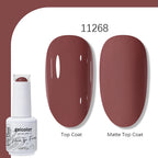 Arte Clavo Solid Color Gel Nail Polish 15ml Soak Off UV LED Gel Semi-Permanent Glitter Polish For Manicure Nail Art Salon Gel