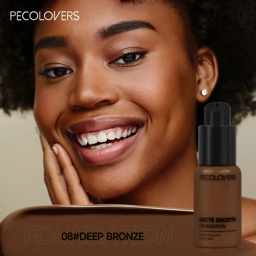 Matte Smooth Foundation Liquid -Multi-Tone Nature Effect, Enhanced Coverage with Use, Universal Skin Compatibility, All-Day Wear