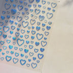 5D Gradient Love Gem Glitter Love Heart Colorful Cat's Eye Rhinestone Soft Self Adhesive Nail Art Stickers Shiny Manicure Decals