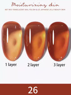 10ml 1-8pcs Milky White Quick Extension Gel Nail Polish Nude Construct Hard Semi Permanent Acrylic Extension Nail Art Varnish