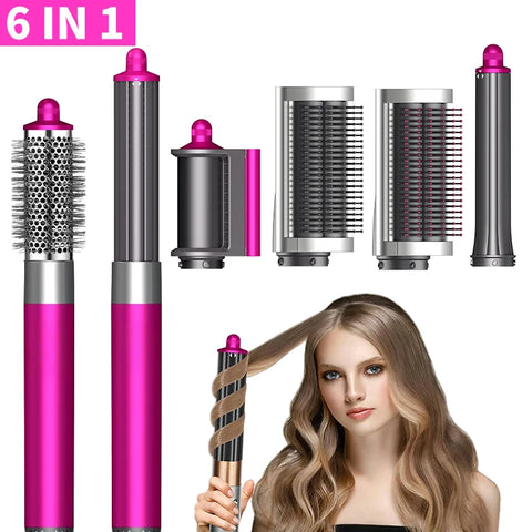 6-in-1 Hot Air Styler&Hair Dryer Brush Multi-Hair Styler Set with Auto-Wrap Curler Hair Styling Tools Gift for Women / Lovely