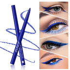 Waterproof Matte Blue Eyeliner Gel Pencil Ultra-fine Smooth Quick Dry Non-Smudge Easy Wear Black Brown White Eyeliner Pen Makeup