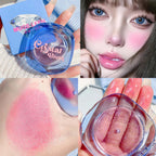 Transparent Crystal Warm Color-changing Blush Palette Makeup Jelly Tint Lip Cheek Moisturized Long-Lasting Shimmer Blusher Cream