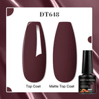 MEET ACROSS 7ml Red Blue Green Metallic Gel Nail Polish Super Bright Mirror Effect Semi Permanent LED UV Gel Nail Art Varnish