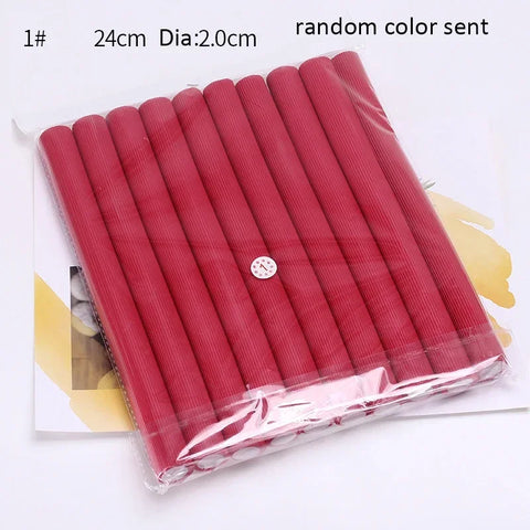 10pcs/lot Heatless Curling Rod Soft Sponge Hair Curler Roller Foam Bendy Twist Curls Tool DIY HairStyling Hairdressing Tools